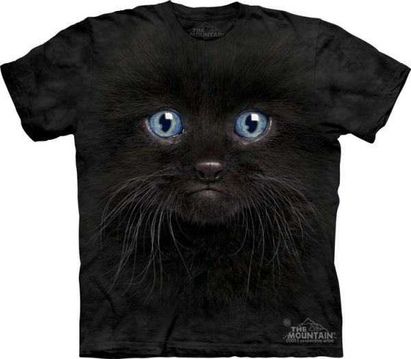 Camiseta - Black Kitten Face 100% Algodão