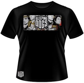 Camiseta Sleeping Dog (Preta/Branca)